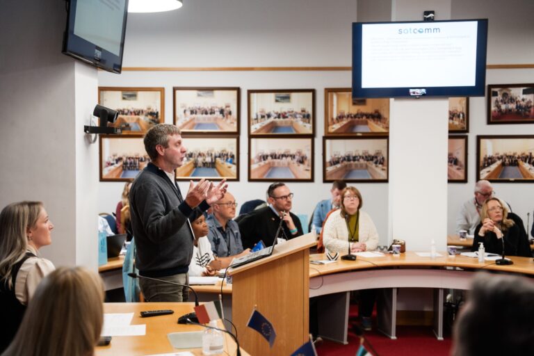 Sean Lyons presenting at a conference
